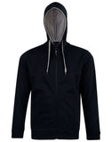 [FL17] Men's Full Zip Contrast Fleece Hoodie