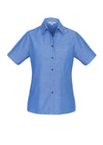 Ladies Wrinkle Free Chambray Short Sleeve Shirt