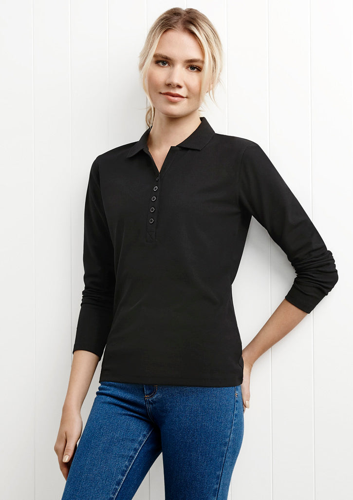 P400LL- Crew Ladies L/S Polo
