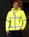 [SW30] Hi-Vis Softshell Hooded Jacket With 3M Tape