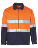 [SW46] Hi-Vis Two Tone Cotton Drill Jacket With 3M Tapes