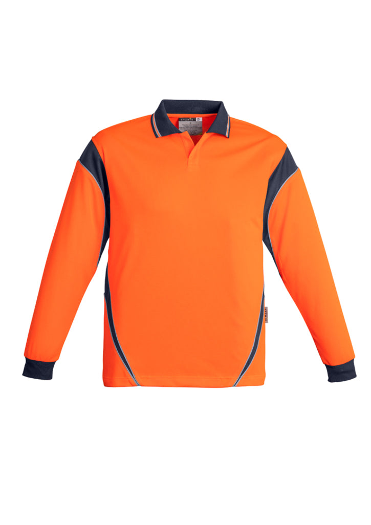 ZH249- Mens Hi Vis Aztec Polo - Long Sleeve