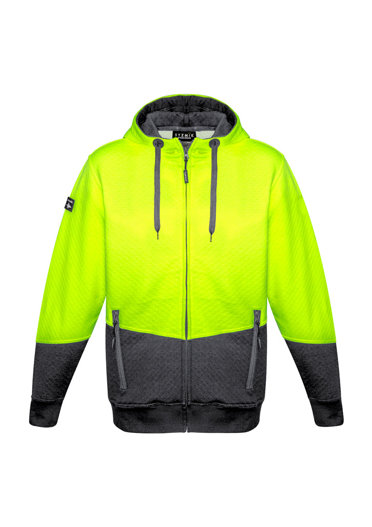 ZT478- Unisex Hi Vis Textured Jacquard Full Zip Hoodie