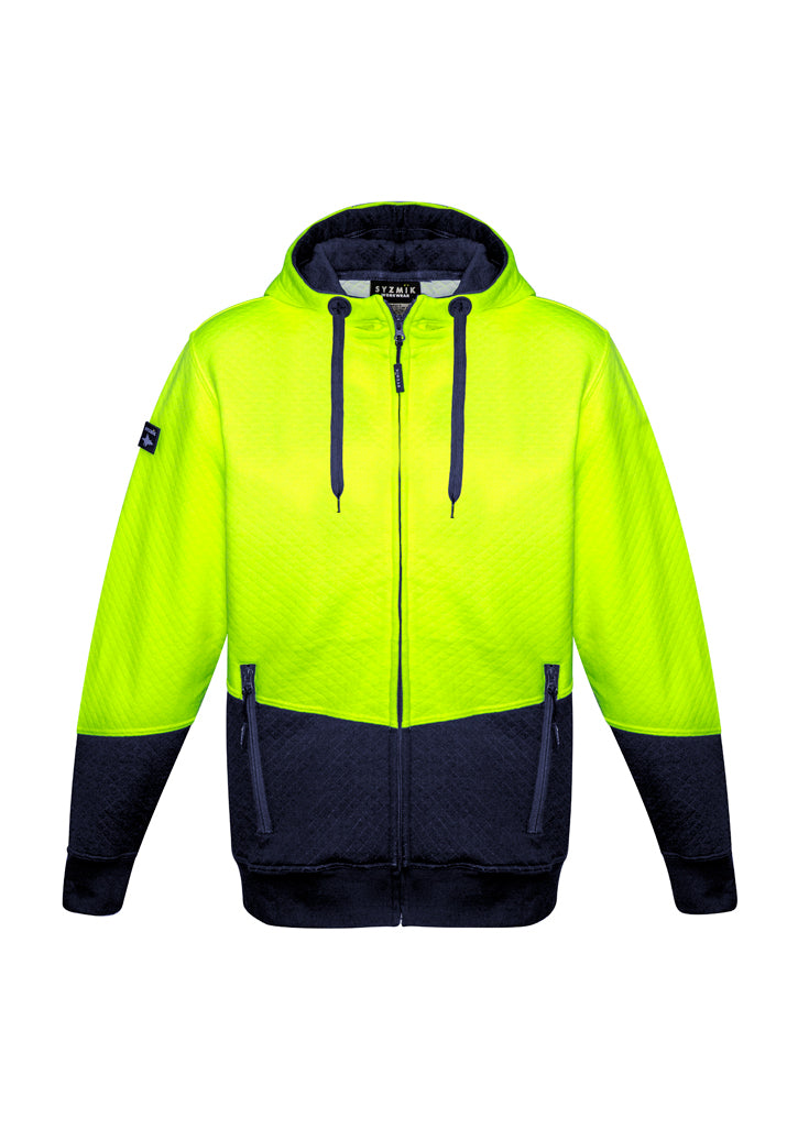 ZT478- Unisex Hi Vis Textured Jacquard Full Zip Hoodie