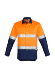 Mens Hi Vis Spliced Industrial Shirt - Hoop Taped