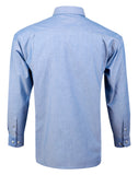 [BS03L] Mens Chambray Long Sleeve Shirt