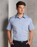 [M7011] Men's Fine Chambray Short Sleeve Shirt