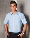 [M7221] Men's Pin Stripe Short Sleeve Shirt