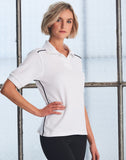 [PS26] ladies' pure cotton contrast piping