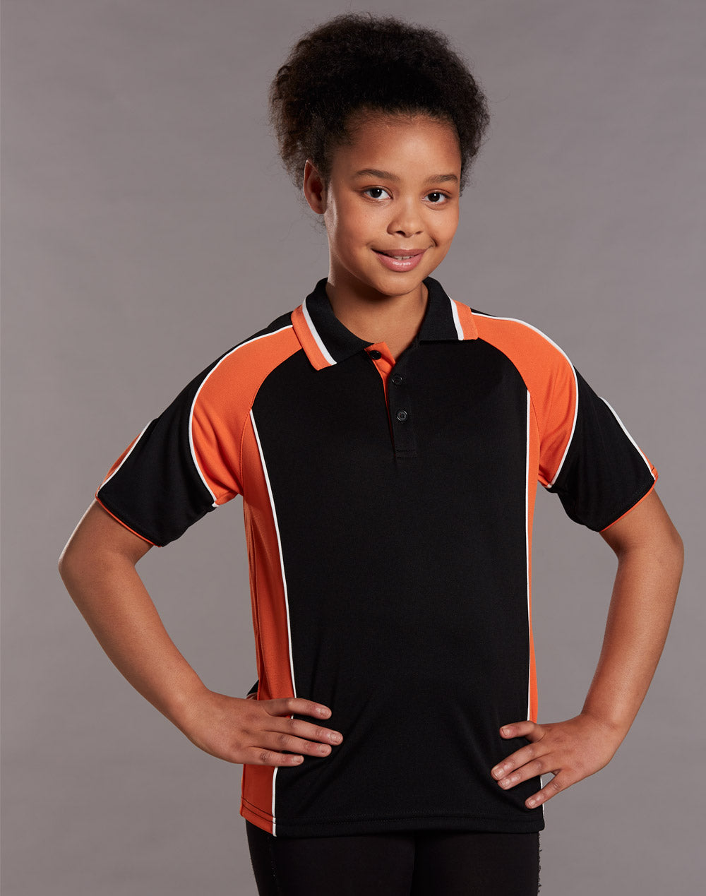 [PS61K] Kid's Cooldry Contrast Polo With Sleeve Panel