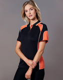 [PS62] Ladies' Cooldry Contrast Polo With Sleeve Panel