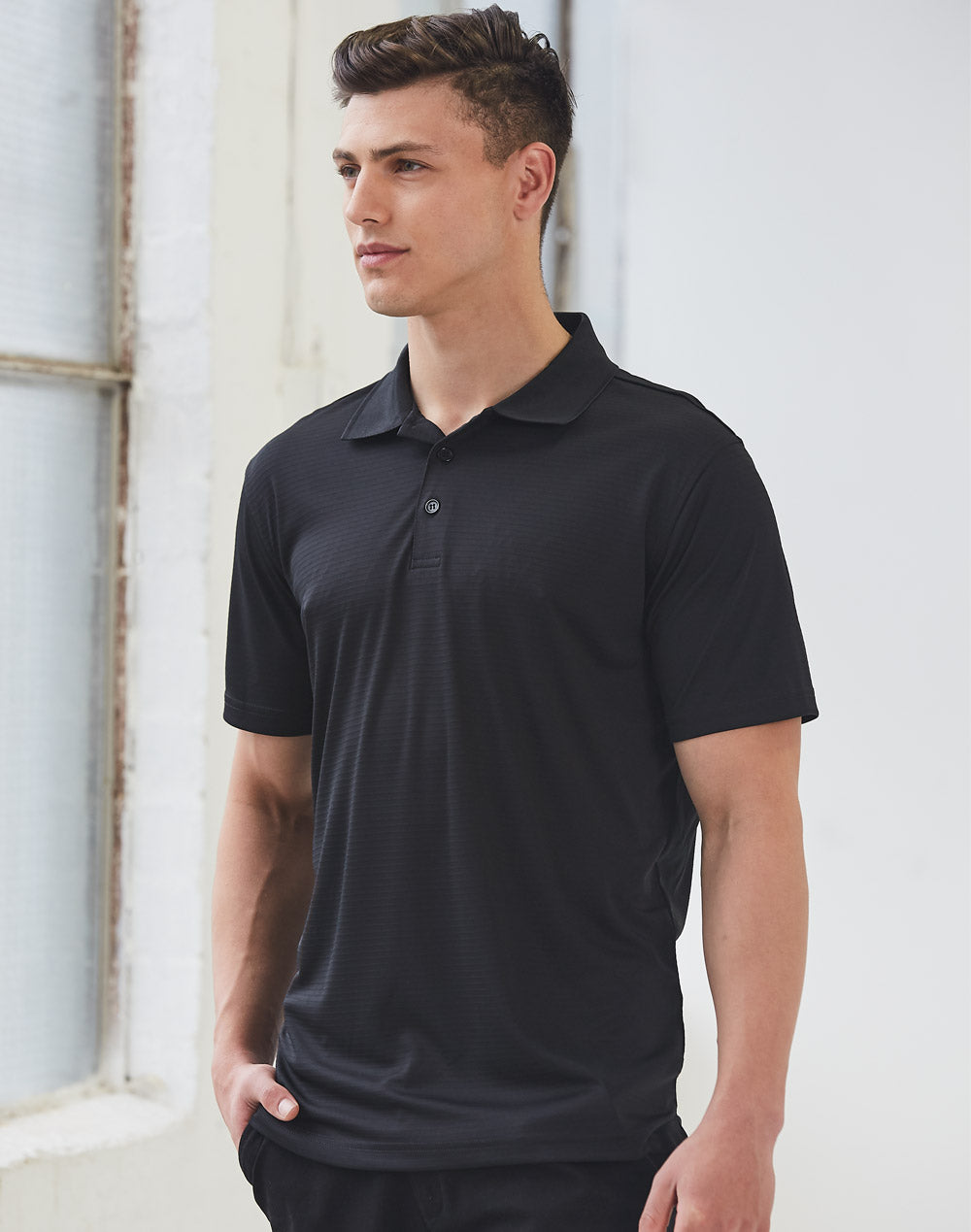 [PS75] Men's Cooldry Textured Polo
