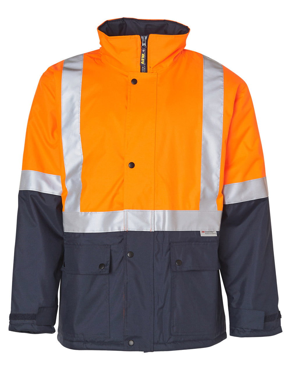 [SW28A] Hi-Vis Two Tone Rain Proof Quilted Safety Jacket With 3M Tapes