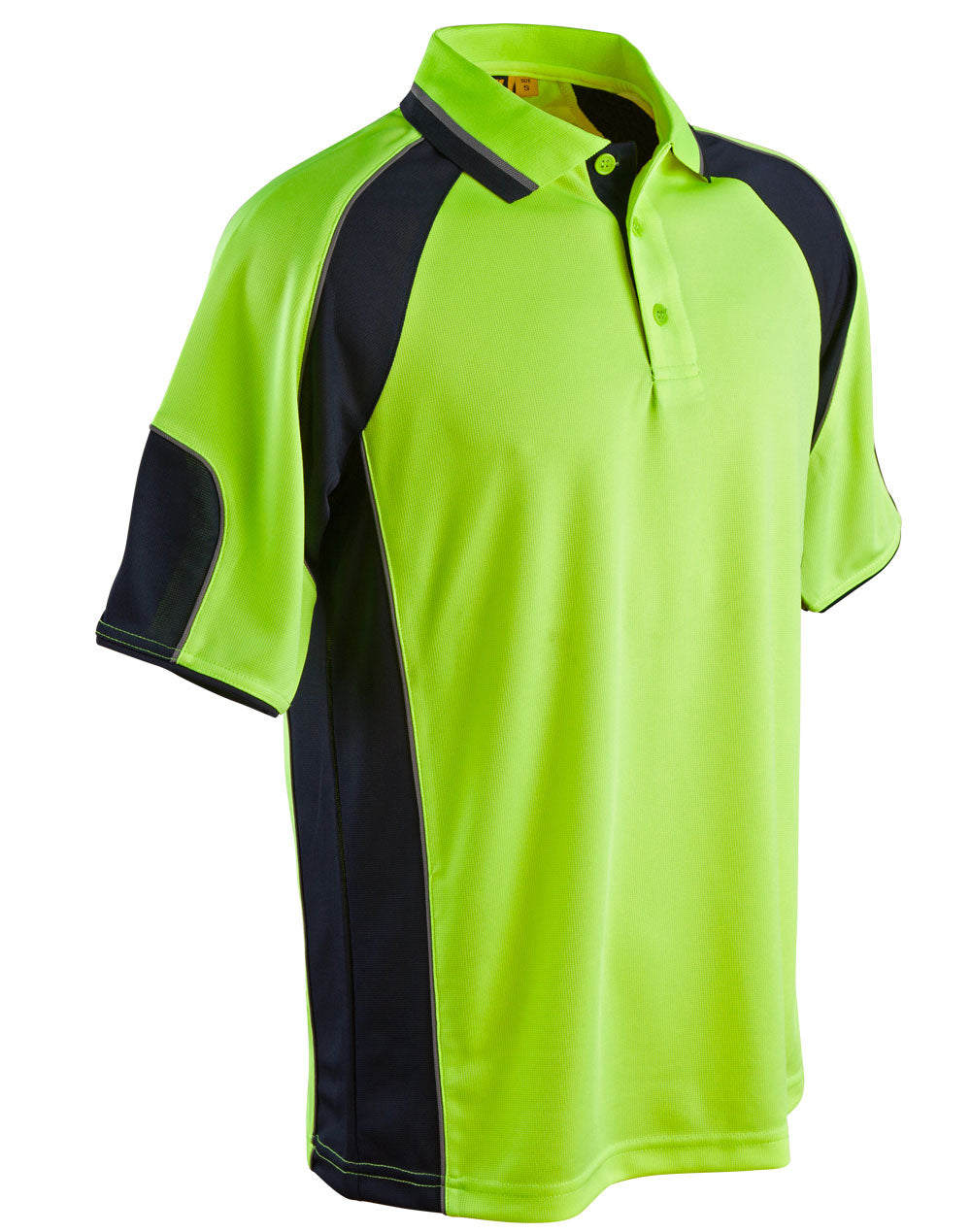 [SW61] Men's Hi-Vis Cooldry Contrast Polo with Sleeve Panels