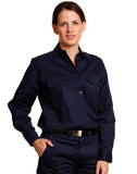 [WT08] Ladies Cotton Drill Long Sleeves Work Shirt